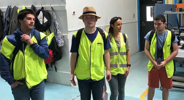 oc connections school leaver employment support students visit a warehouse