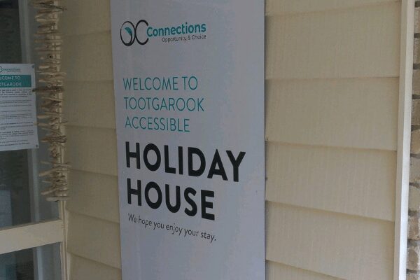 Tootgarook Holiday house front sign on porch